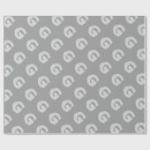 Zilveren letter G Cadeaupapier (Vlak)