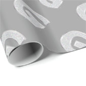 Zilveren letter G Cadeaupapier (Rol Hoek)