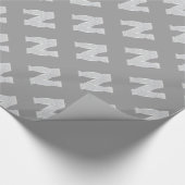 Zilveren letter N Cadeaupapier (Hoek)