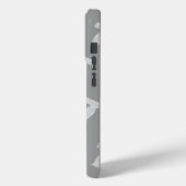Zilveren letter T Case-Mate iPhone Case (Achterkant / Links)
