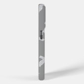Zilveren letter T Case-Mate iPhone Case (Achterkant / Rechts)
