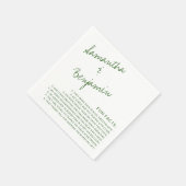 Zilveren Leuke Feiten Over Bruid En Bruidegom Wedd Servet (Hoek)