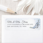 Zilveren Lichtblauwe Prinsessenschoen Retouradres Etiket (Insitu)