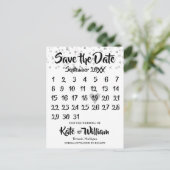 Zilveren Liefdeshartkalender Bewaar de Datum Aankondigingskaart (Staand voorkant)