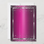 Zilveren Lijst Confetti ballonnen Paarse Pensioen Kaart (Achterkant)