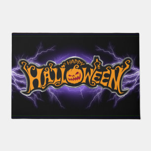 Zilveren lijst Happy Halloween Robijnen Ogen Pompo Deurmat