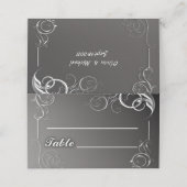 Zilveren lijst plaatskaartje (Buitenkant ongevouwen)