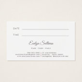 zilveren lijst roze boog afspraak kaart (Achterkant)