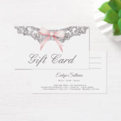  zilveren lijst roze strik cadeaubon visitekaartje (Bureau)