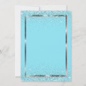 Zilveren Lijsten ballonnen Lichtblauw Pensioen Kaart (Achterkant)