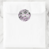 Zilveren Lilac Sparkle Masker Maskerade Sticker (Tas)