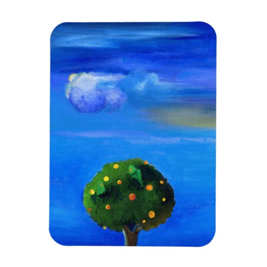 Zilveren Lining boven de Oranje boom 2012 Magneet (Verticaal)