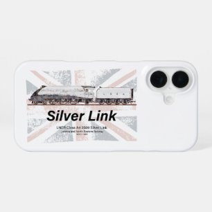 Zilveren Link LNER Klasse A4 Locomotief profiel vl iPhone 16 Hoesje