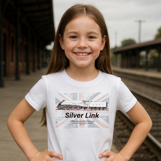 Zilveren Link LNER Klasse A4 Locomotief profiel vl T-shirt