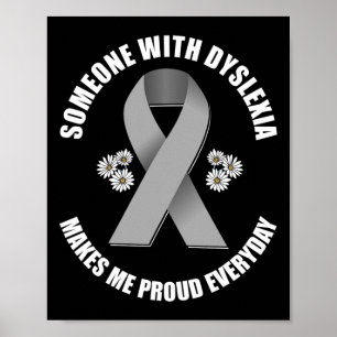 Zilveren lint voor bewustzijn maakt me elke dag tr poster