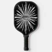 zilveren lippen en zwart ontwerp Pickleball Paddle (Voorkant)