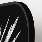 zilveren lippen en zwart ontwerp Pickleball Paddle (Links Detail)