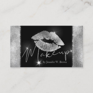 Zilveren lippenstift make-up lippen elegant luxe visitekaartje