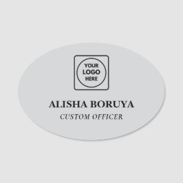 Zilveren Logo Personeelsbadge naamkaartjes Naamplaatje