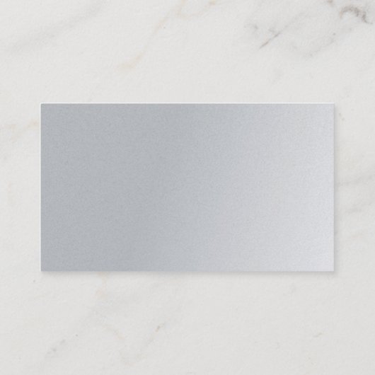 Zilveren look Grijs Elegant minimalistisch design  Visitekaartje (Achterkant)