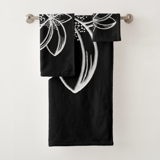Zilveren Lotus Bad Handdoek (Insitu)