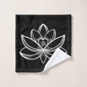 Zilveren Lotus Bad Handdoek (Wasdoekje)