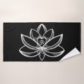 Zilveren Lotus Badhanddoek (Badhanddoek)