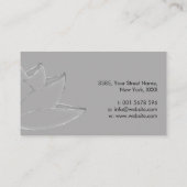 Zilveren Lotus Flower Line art Visitekaartje (Achterkant)