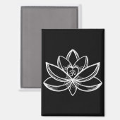 Zilveren Lotus  Magneet (Voorkant / Achterkant)