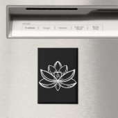Zilveren Lotus  Magneet (Insitu (Vaatwasser))
