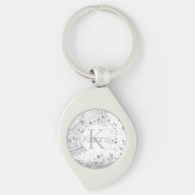 Zilveren Lotus Mandala Sterren Glitter Monogram