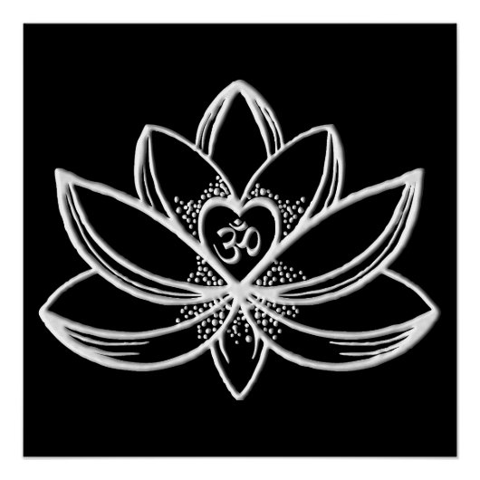 Zilveren Lotus  Perfect Poster (Voorkant)