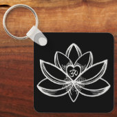 Zilveren Lotus Sleutelhanger (Voorkant)