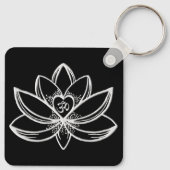 Zilveren Lotus Sleutelhanger (Achterkant)