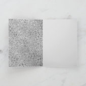 Zilveren Luipaard Kerstboom Kaart (Binnen)