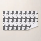 Zilveren luipaard op White Classic Bad Handdoek (Handdoek)