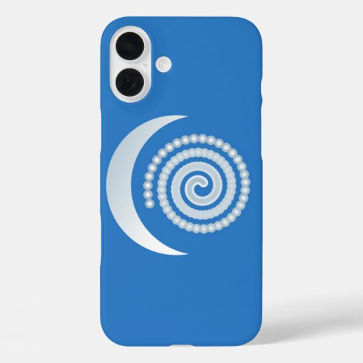 Zilveren Maan Spiraal Case-Mate iPhone Case (Achterkant)