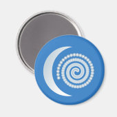 Zilveren Maan Spiraal Magneet (Voorkant / Achterkant)