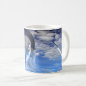 Zilveren machine koffiemok (Voorkant rechts)