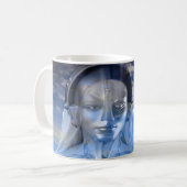 Zilveren machine koffiemok (Voorkant links)