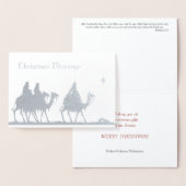 Zilveren Magie en Ster Kerstmis Folie Kaarten (Display)