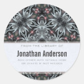 Zilveren Magische Fractal Boekplaat Sticker (Voorkant)