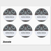 Zilveren Magische Fractal Boekplaat Sticker (Vel)