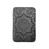Zilveren Mandala Badmat (Voorkant Verticaal)