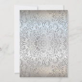 Zilveren Mandala Diamanten Bruiloft Kaart (Achterkant)