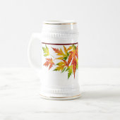 Zilveren Maple op een Stein Bierpul (Voorkant links)