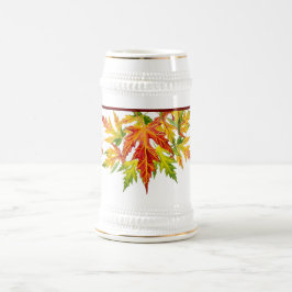 Zilveren Maple op een Stein Bierpul