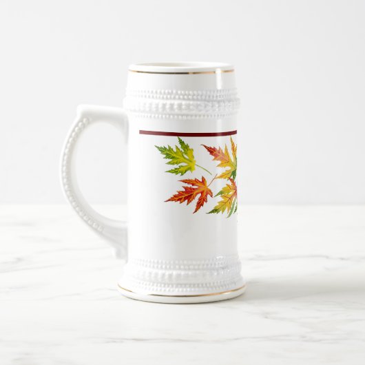 Zilveren Maple op een Stein Bierpul (Links)