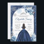 Zilveren Marine Blauw Magische Winter Sneeuwvlok 1 Kaart<br><div class="desc">Zilveren Marine Blauw Magische Winter Sneeuwvlok 15 años Uitnodiging</div>