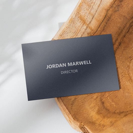 Zilveren Marine Blauw Modern Minimalist Profession Visitekaartje